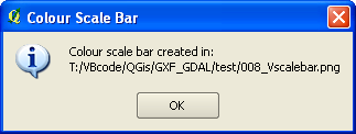 name of the created colour scale bar